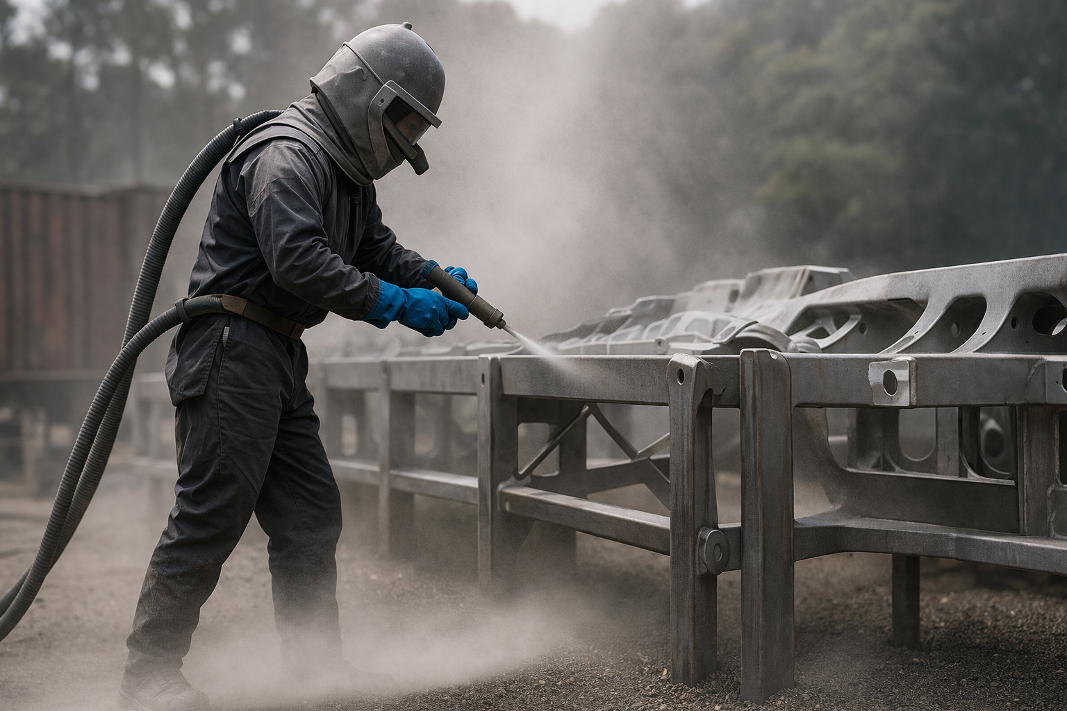 Garnet kumlama materyali