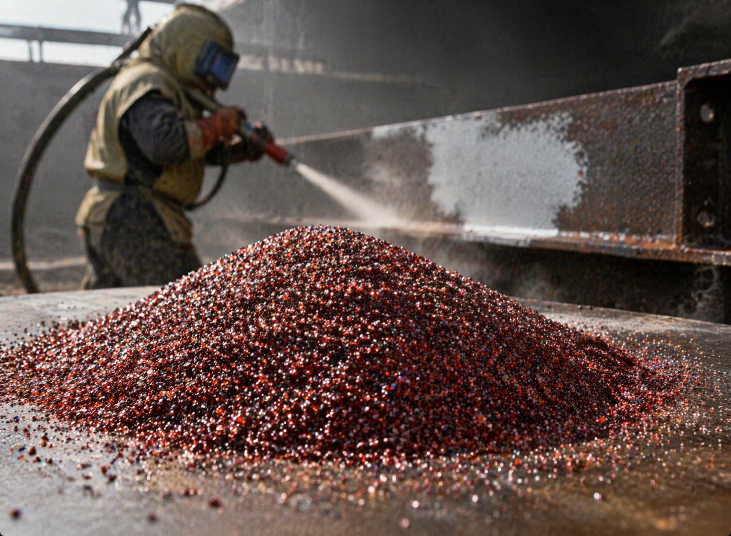 Garnet minerali yakın çekim