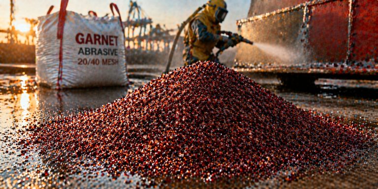 Big bag garnet kumu ile tank yüzeyi kumlama